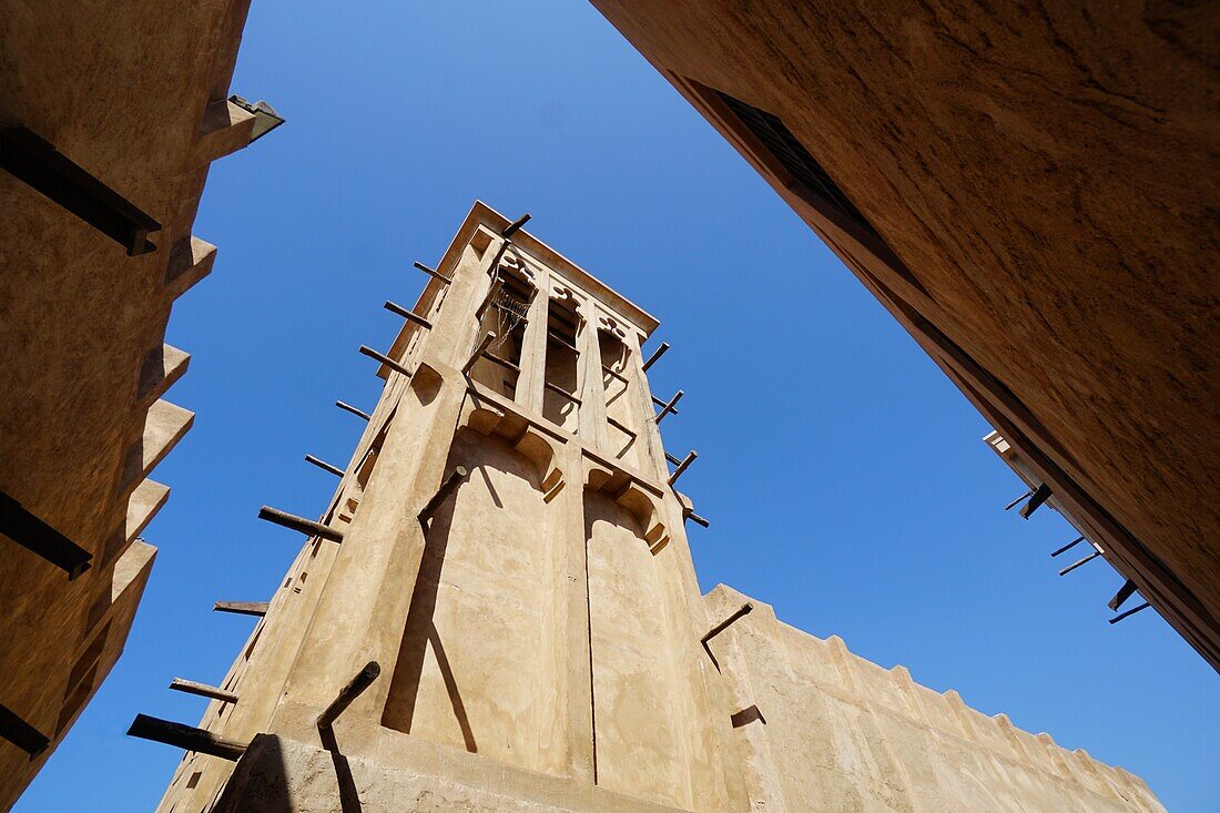 Bastakiya, Historical District, Wind Tower, Bur Dubai, Dubai, UAE, United Arab Emirates