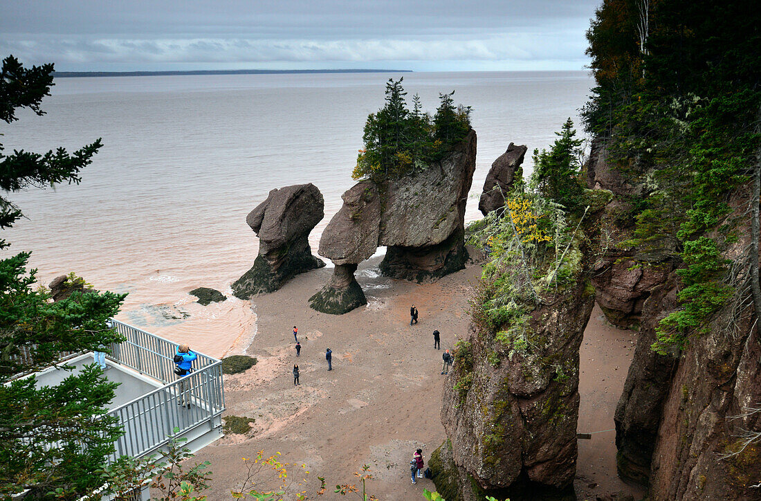 bei den Hopewell Rocks bei Moncton, New Brunswick, Kanada Ost