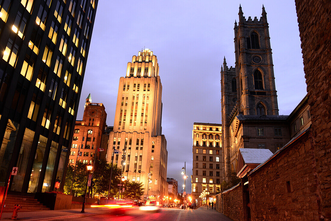 Basilique Notre-Dame am Place d´Armes, historische Altstadt, Montreal, Quebec, Ost Kanada