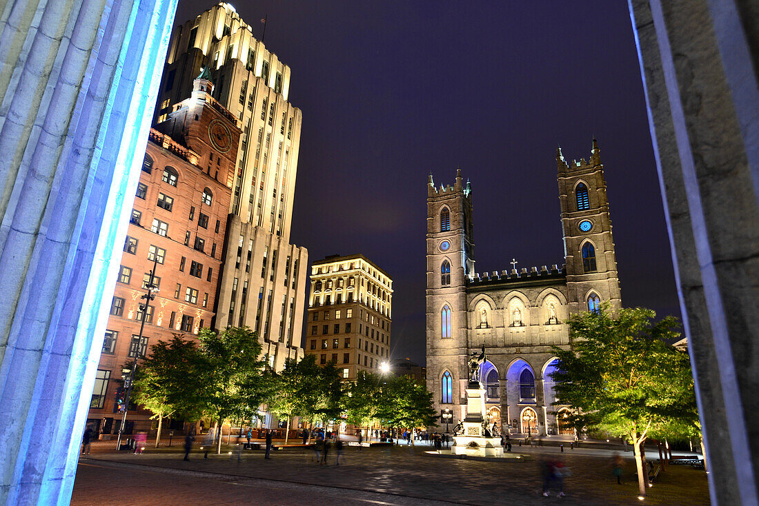 Basilique Notre-Dame am Place d´Armes, historische Altstadt, Montreal, Quebec, Ost Kanada