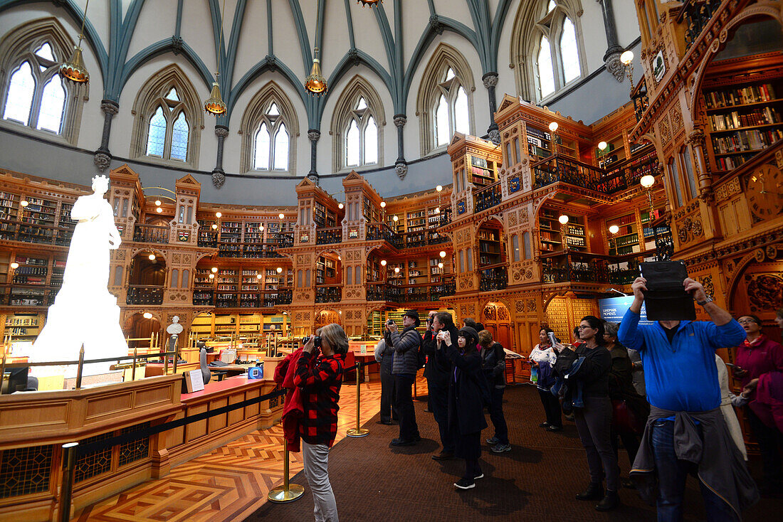 Bibliothek im Parlament Building, Ottawa, Ontario, Ost- Kanada
