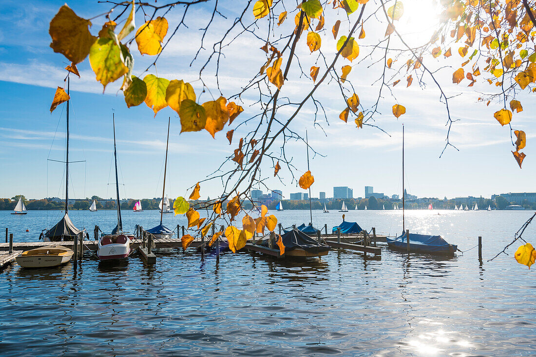 Sunny Autumn Day, Außenalster, Hamburg, Germany