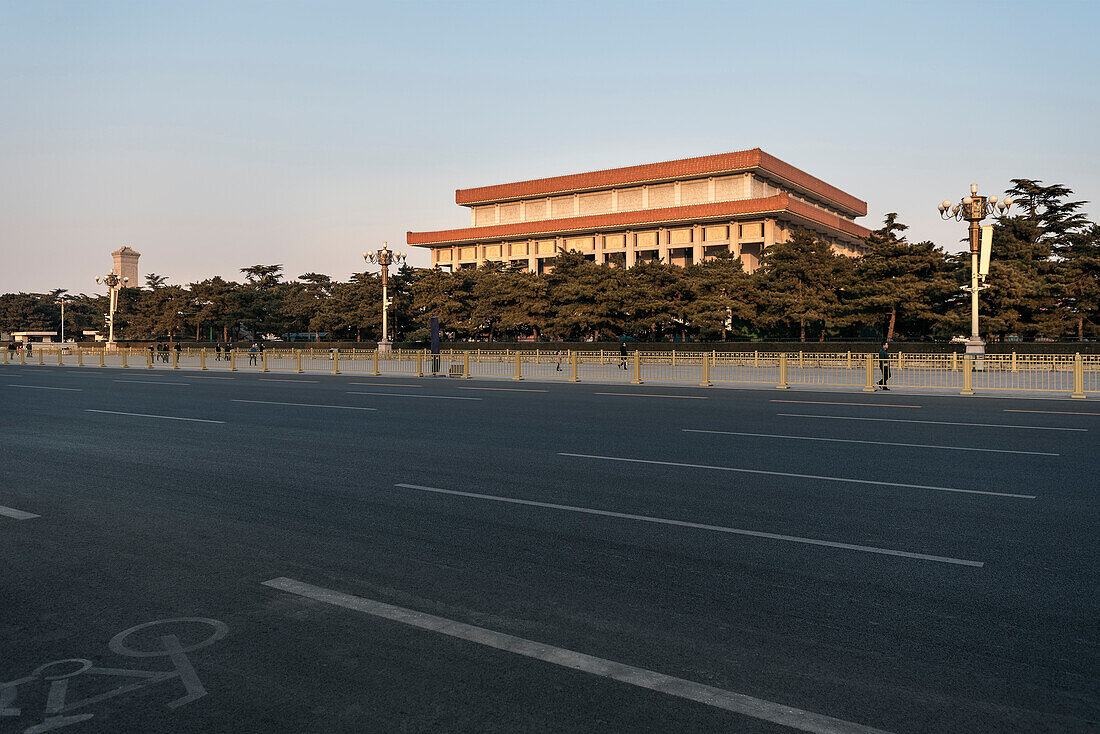 view at Chairman Mao Zedong Memorial Hall, Tiananmen Square, Beijing, China, Asia
