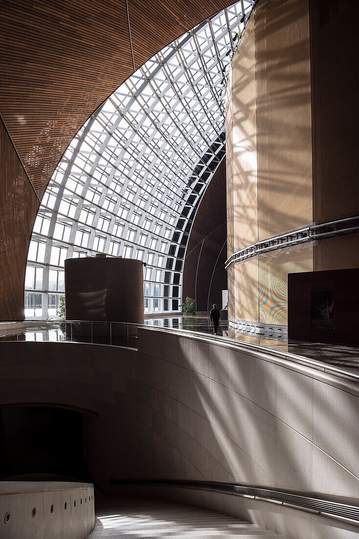 interior architecture, National Centre for the Performing Arts, National Grand Theatre, Beijing, China, Asia, Architect Paul Andreu