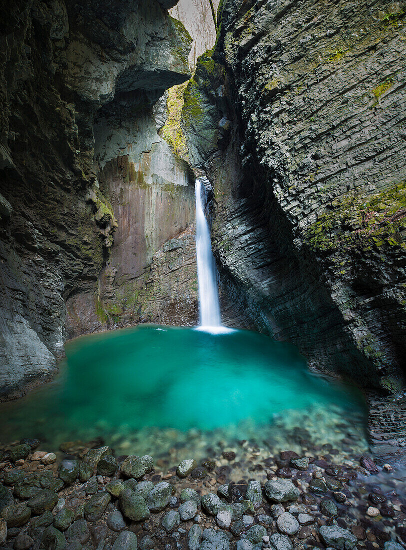 Kozjak Wasserfall, Slowenien
