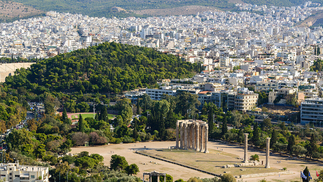 Pillars near the Acropolis, Athens, Greece