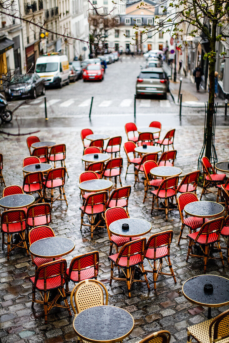 Street restaurant, Montmartre, Paris, France, Europe