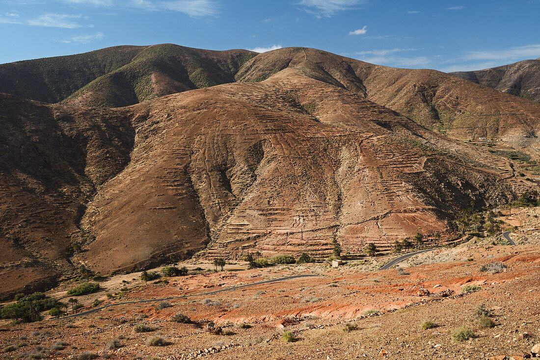 Barranco de Las Penitas, mountains, valley, Betancuria, Fuerteventura, Spain, Europe