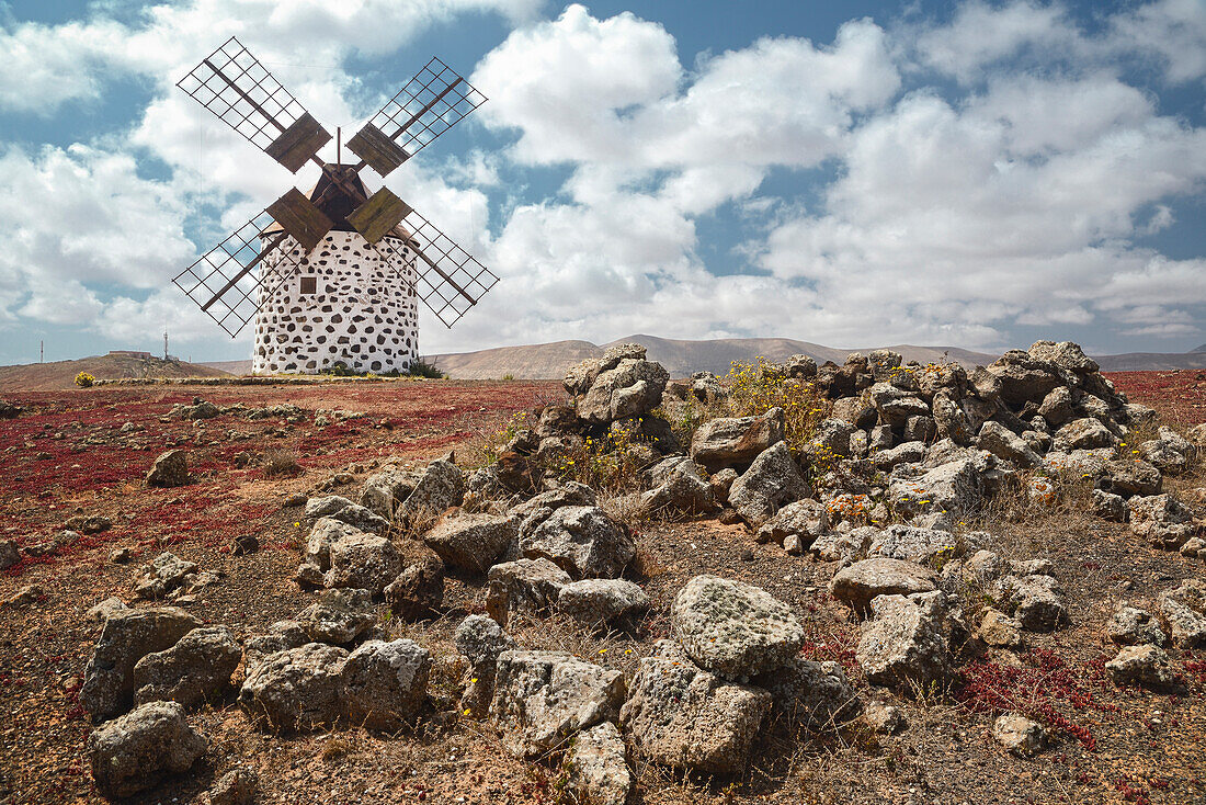 windmill, Villaverde, La Oliva, Fuerteventura, Spain, Europe