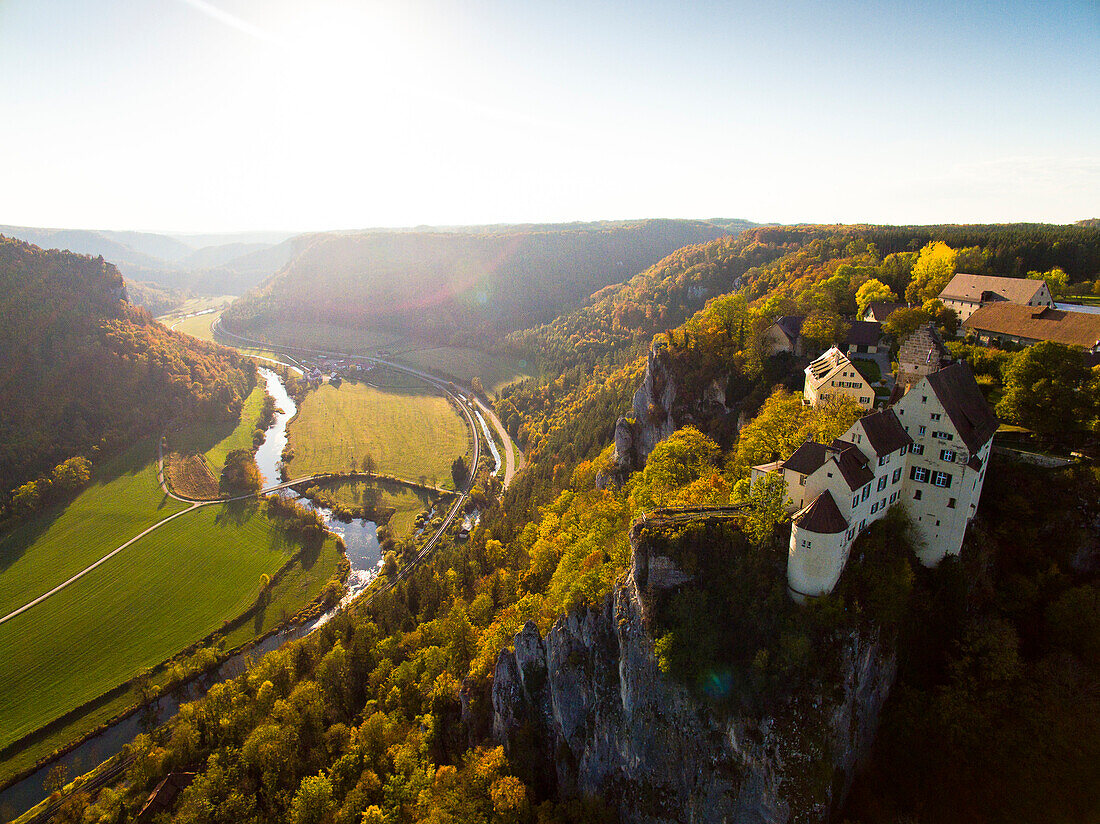 Burg Werenwag, Naturpark Obere Donau, Schwäbische Alb, Baden-Württemberg, Deutschland ,(Aufstiegsgenehmigung vorhanden)