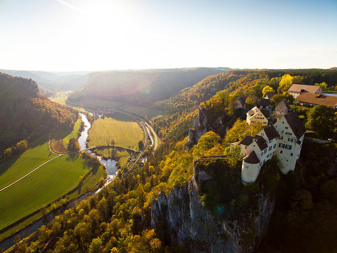 Werenwag Castle, Werenwag, Danube valley, Swabian Alb, Baden-Wuerttemberg, Germany