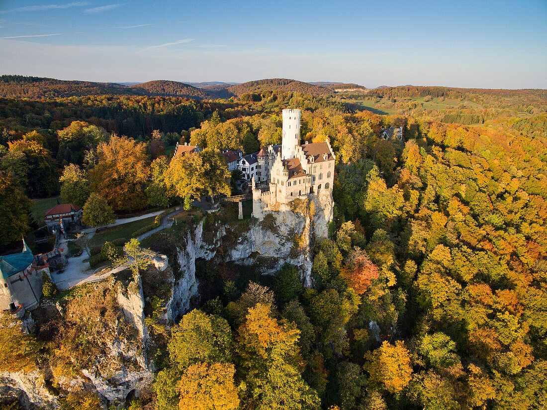 Lichtenstein Castle, Swabian Alb, Baden-Wuerttemberg, Germany
