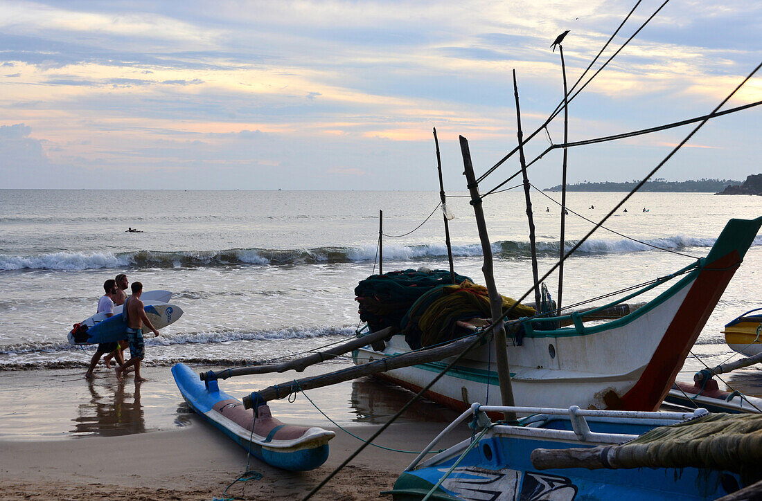 Strand in Weligama, Südküste, Sri Lanka