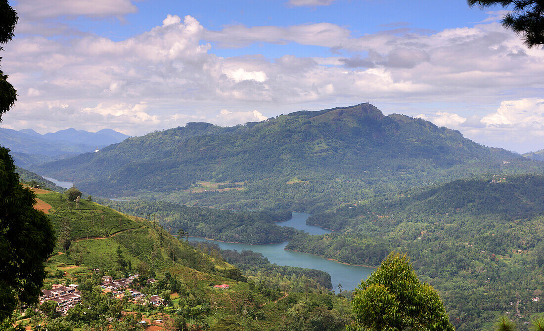 reservoir Kotmale in the mountains near Nuwara Eliya, Sri Lanka