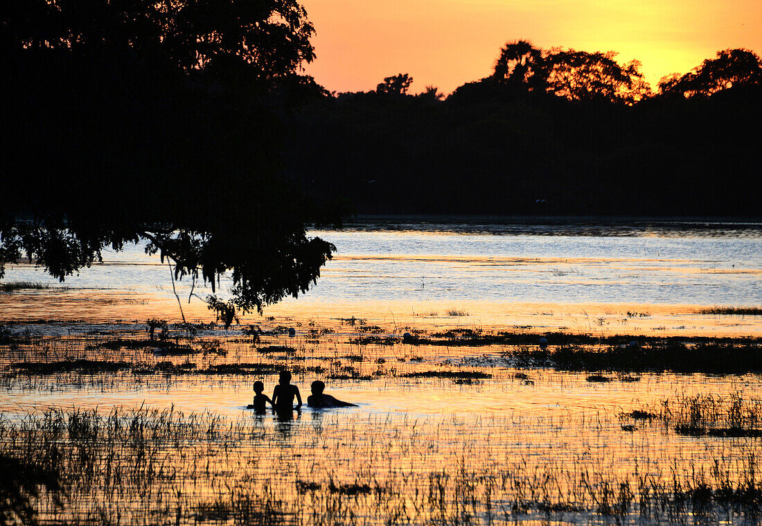 Sunset at Basawak Kulama, Anurathapura, North of Sri Lanka