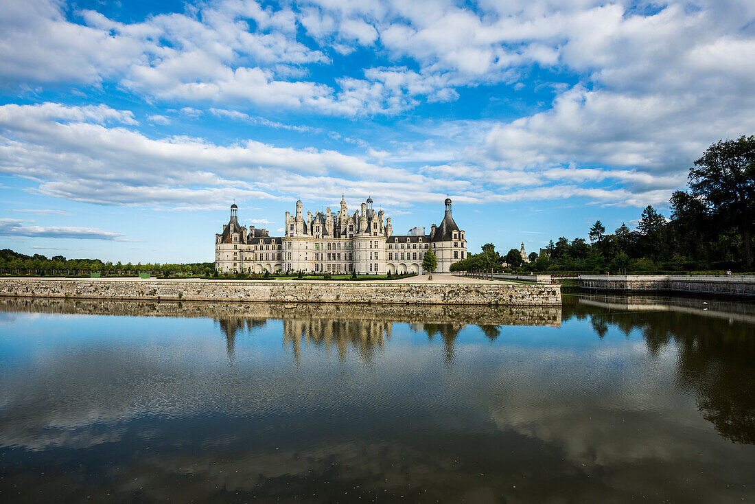 Chambord Castle, North Facade, UNESCO World Heritage Site, Chambord, Loire, Department Loire et Cher, Centre Region, France