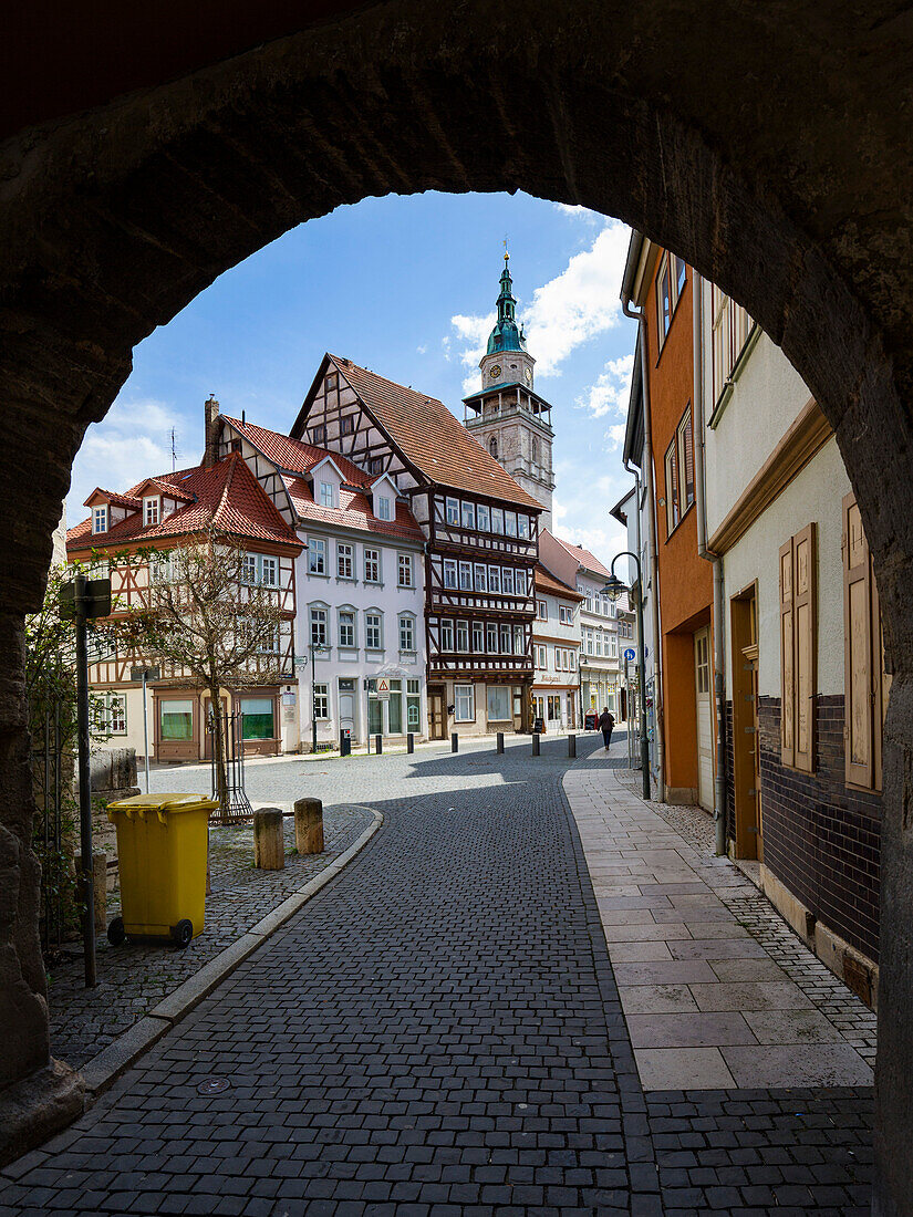 Old Town with church Sankt Bonifacius, Bad Langensalza, Thuringia, Germany, Europe