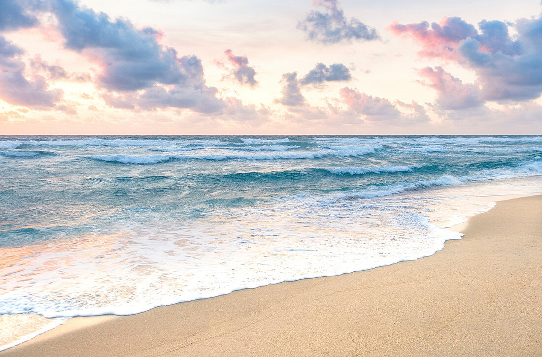 Waves on beach in Boca Raton, Florida