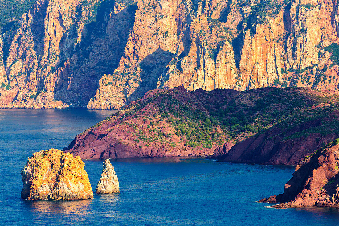 Küste von Nebida, Provinz Iglesias, Sardinien, Italien, Europa