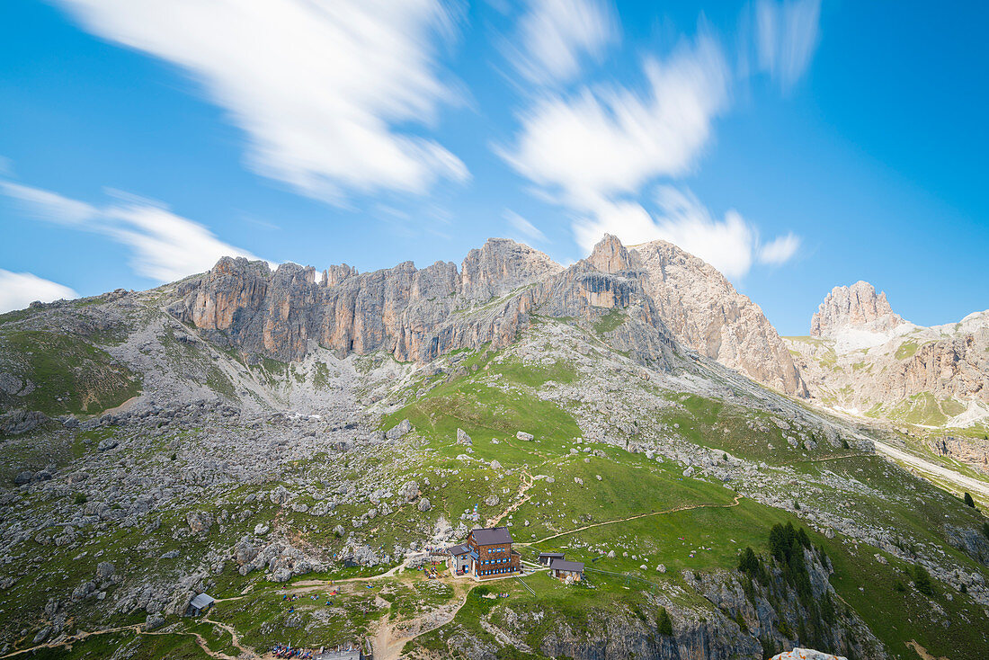 Roda di Vael und Catinaccio, Fassatal, Dolomiten, Trentino, Trentino Alto Adige, Südtirol, Italien