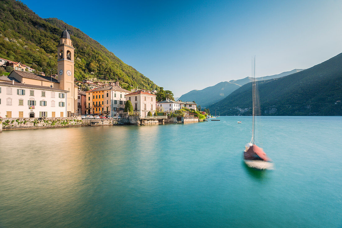 Der Ort Laglio am Ufer des Comer Sees, Provinz Como, Lombardei, Italien