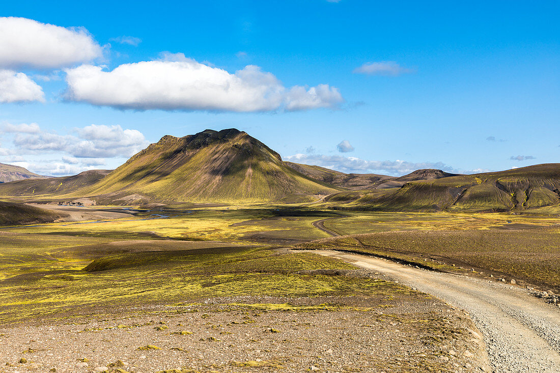 Along the dirt road F208 towards Landmannalaugar (Southern Region, Iceland, Europe)