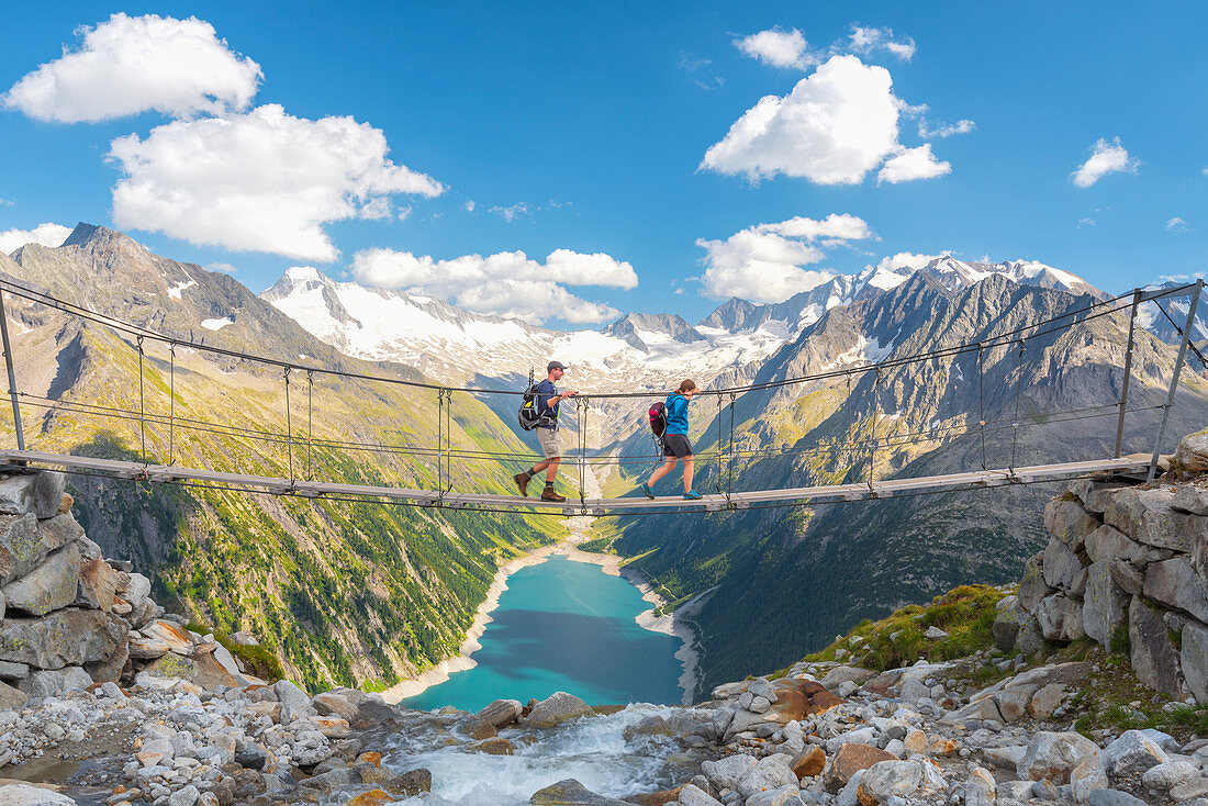 Suspension bridge in Austria