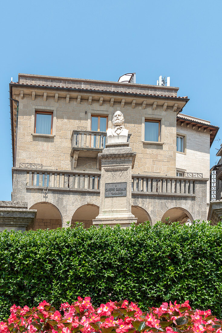 City of San Marino. Republic of San Marino, Europe. The monument of Giuseppe Garibaldi