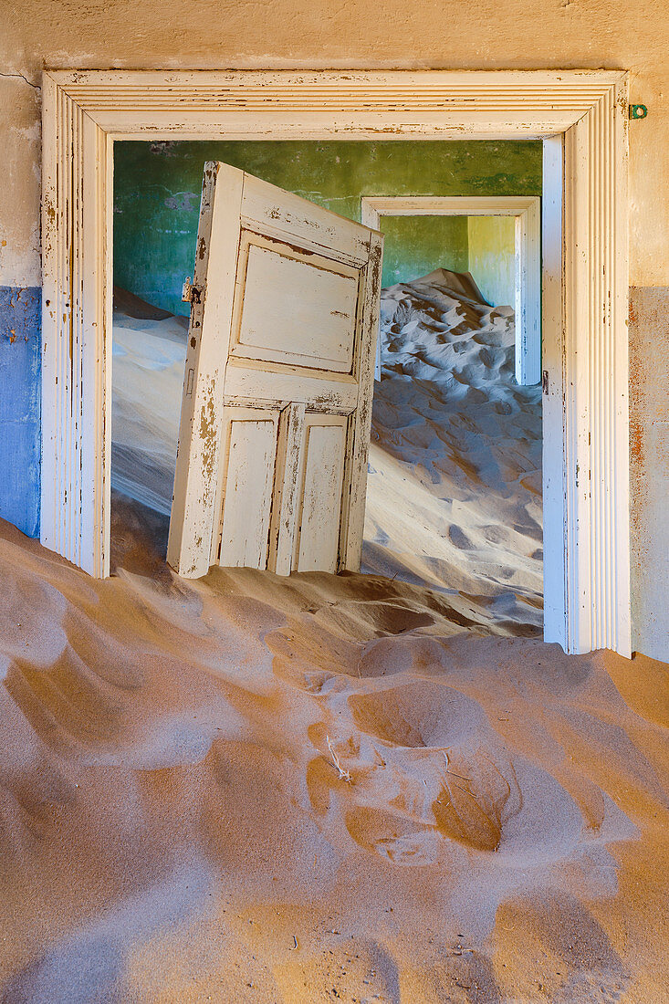 The inside of an abandoned building, Kolmanskop,Luderitz,Namibia,Africa