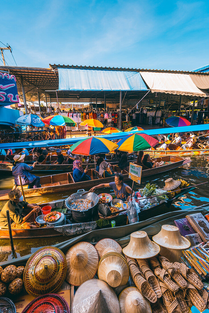 Schwimmender Markt Damnoen Saduak, Ratchaburi, Bangkok, Thailand