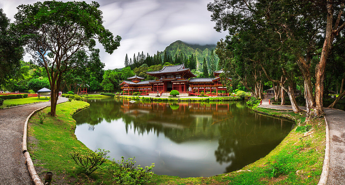 Byodo-im Tempel, Ohau, Hawaii, Amerika, USA