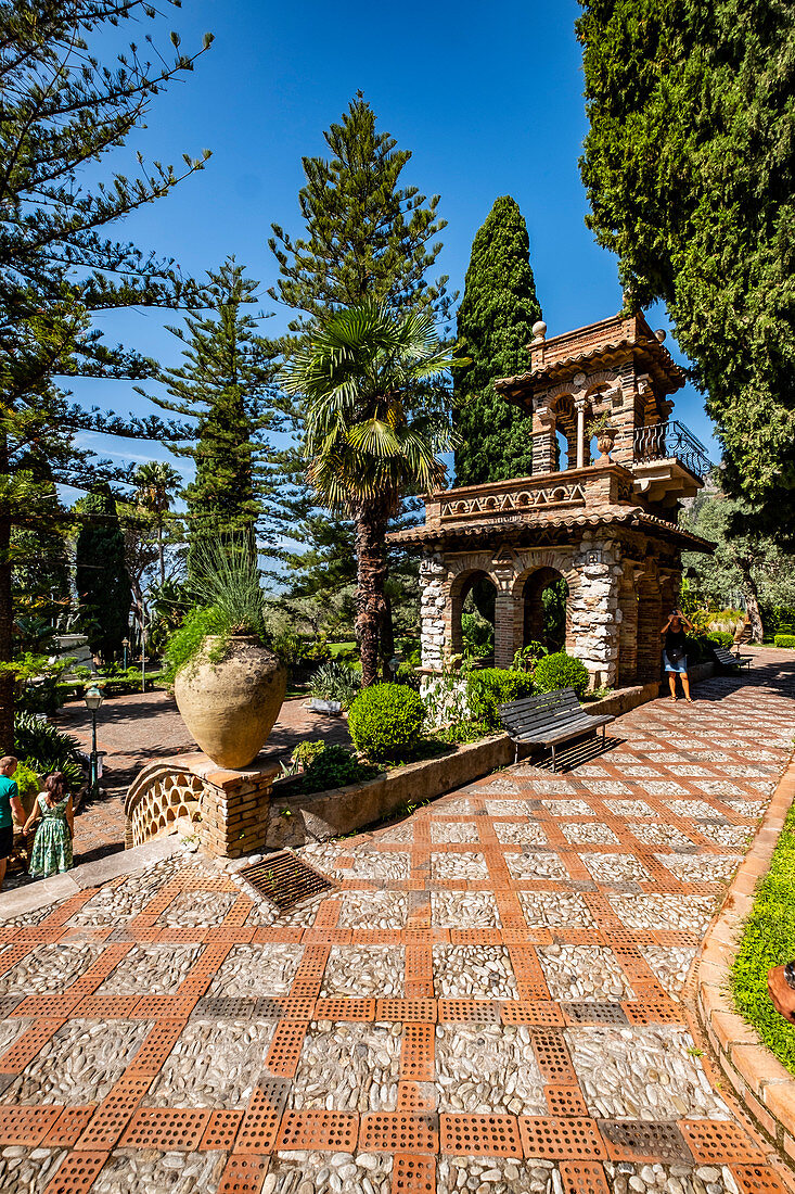 Giardini della Villa Comunale of Taormina, Sicily, South Italy, Italy