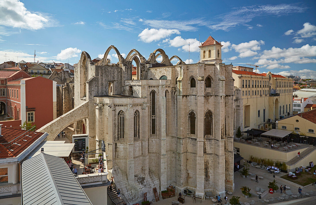 Lissabon, Ruinen der Kirche Igreja do Carmo, Bairro Alto, Distrikt Lisboa, Portugal, Europa