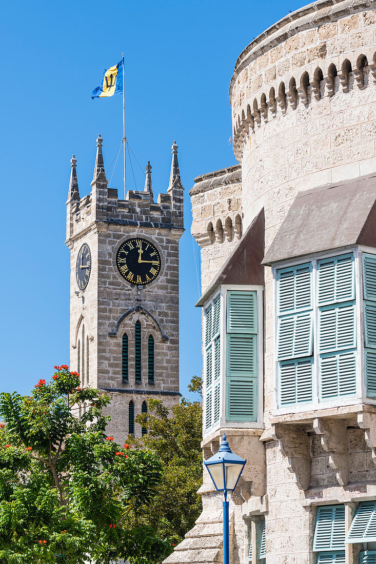 Der Uhrturm, Parlamentsgebäude in Bridgetown, Barbados, Karibik, Kleine Antillen
