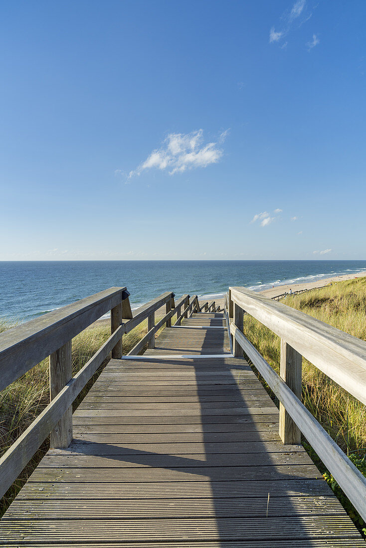 Weg zum Strand, Wenningstedt, Insel Sylt, Nordfriesland, Schleswig-Holstein, Norddeutschland, Deutschland, Europa