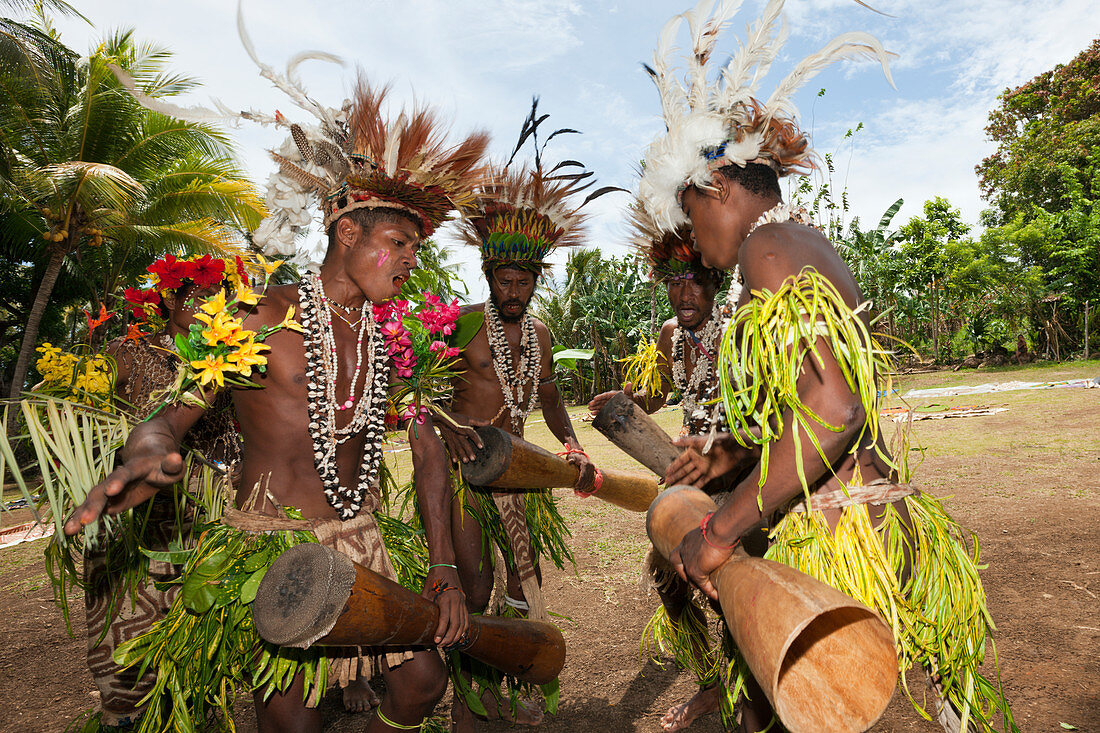 Traditionelles Sing Sing, Tufi, Oro Provinz, Papua Neuguinea