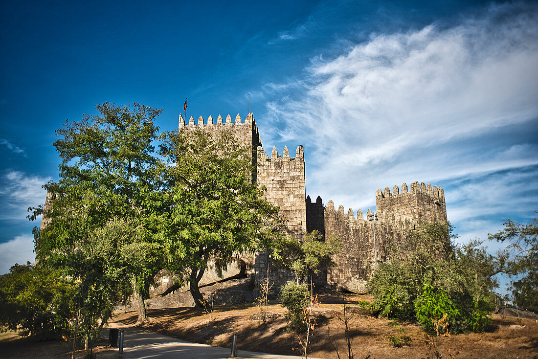 Castelo de São Miguel, Guimarães, Minho, Nordportugal, Portugal,