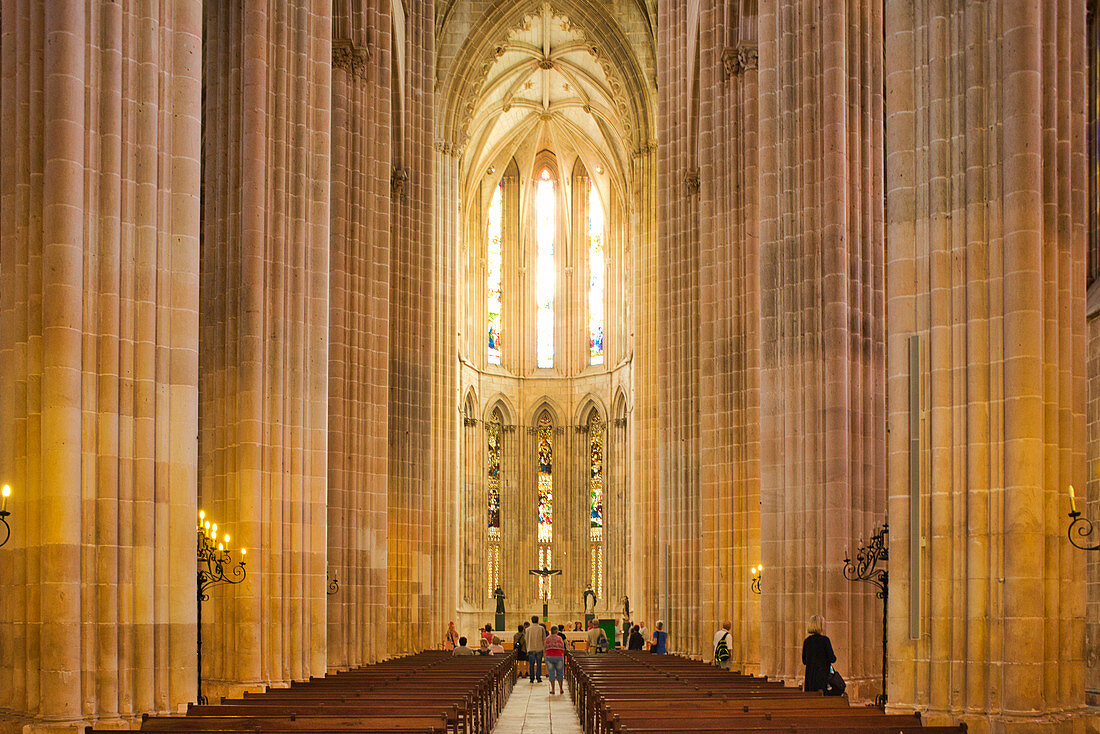 Cathedral in the Dominican Monastery of Santa Maria da Vitória in Batalha, Estremadura, Central Portugal, Portugal