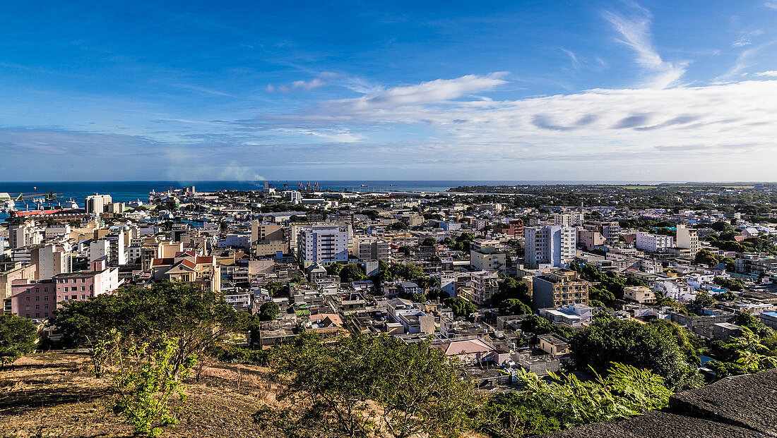 Port Louis capital of Mauritius panorama