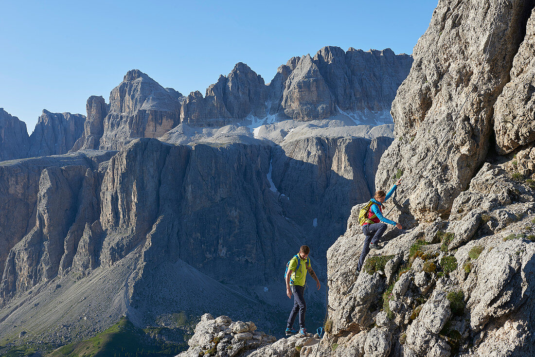 Hiking in the Dolomites, South Tyrol mountains, summer, hiking, climbing