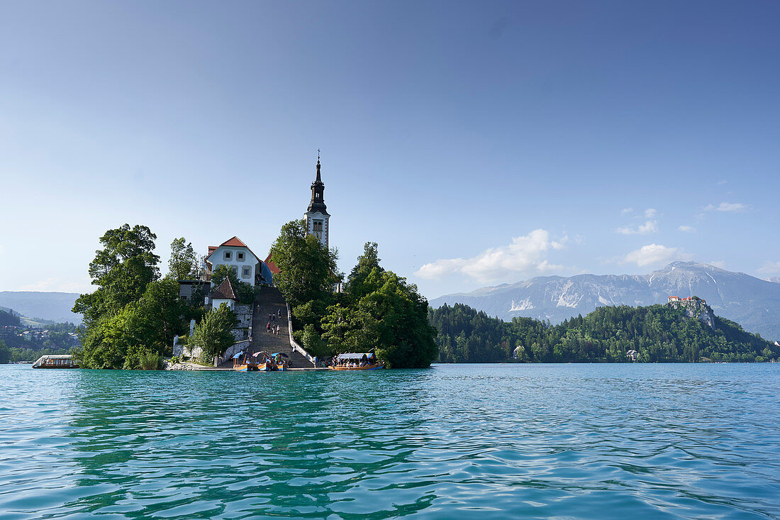 Island Blejski otok, Lake Bled, Triglav National Park, Slovenia