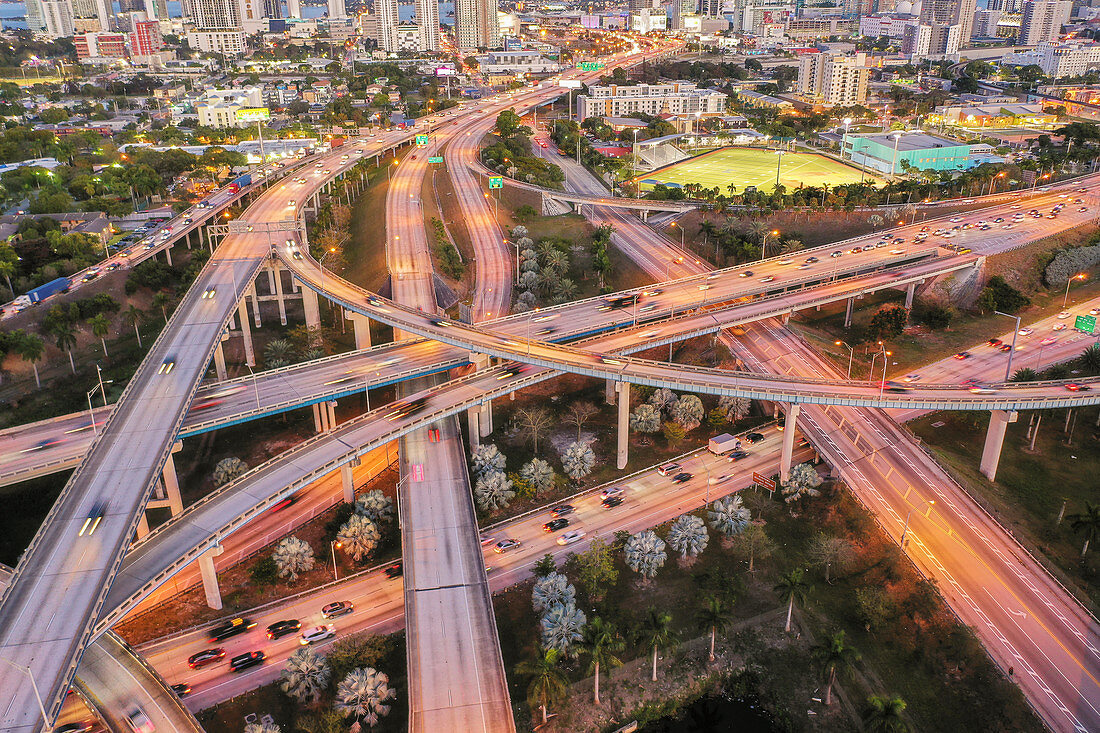 Straßen und Brücken in Miami, USA