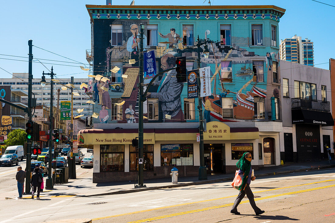 Art work (mural), San Francisco, California, United States of America, North America