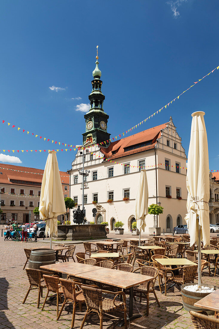 Rathaus am Marktplatz, Pirna, Sächsische Schweiz, Sachsen, Deutschland, Europa