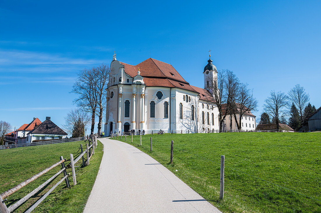 The Pilgrimage Church of Wies, UNESCO World Heritage Site, Steingaden, Bavaria, Germany, Europe