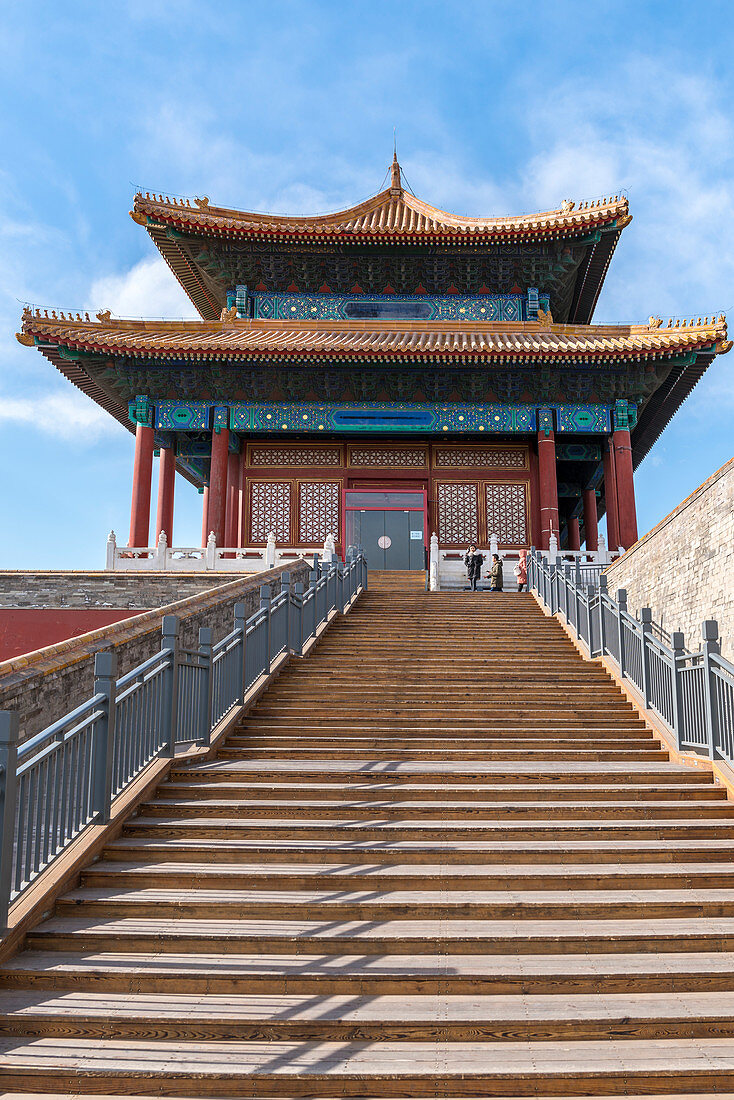 Tempel im Jingshan Park. Peking, Volksrepublik China