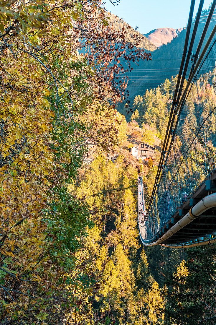 Goms Brücke, Bellwald, Kanton Wallis, Schweiz, Europa