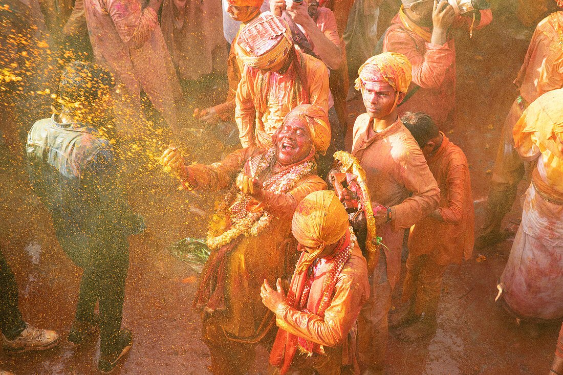 Lathmar Holi Festival, Mathura, Uttar Pradesh, Indien, Asien