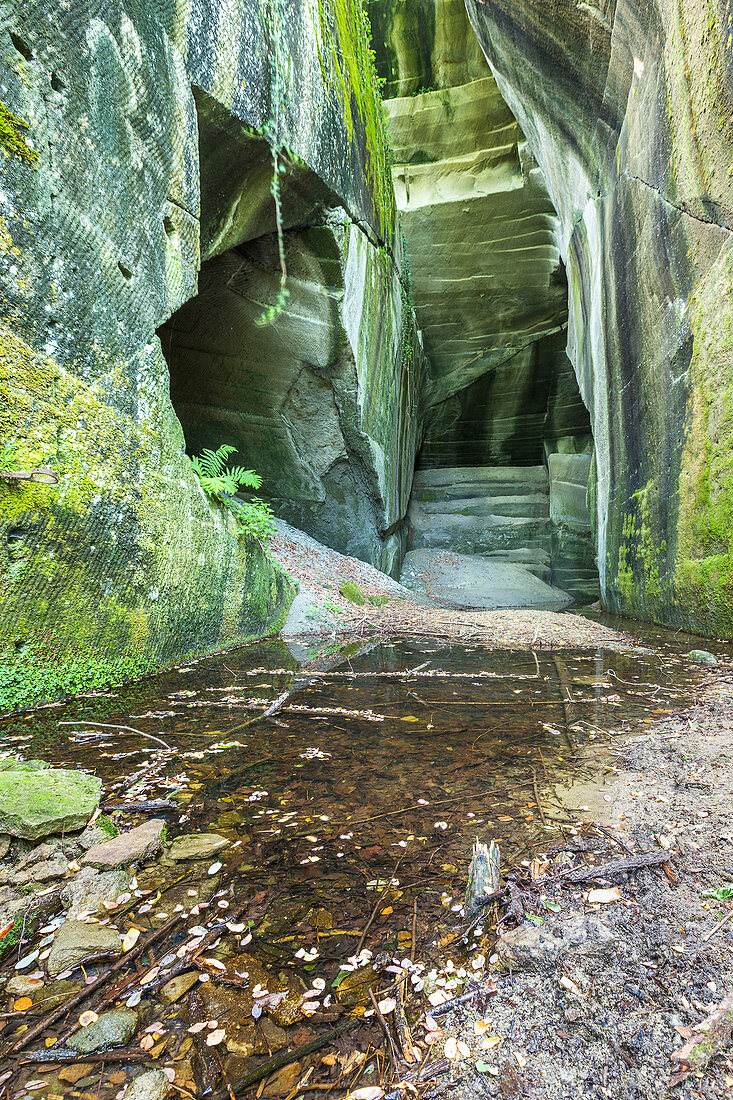 Höhle des Molera-Steins, Valle Del Lanza, Provinz Malnate, Varese, Lombardei, Italien, Europa