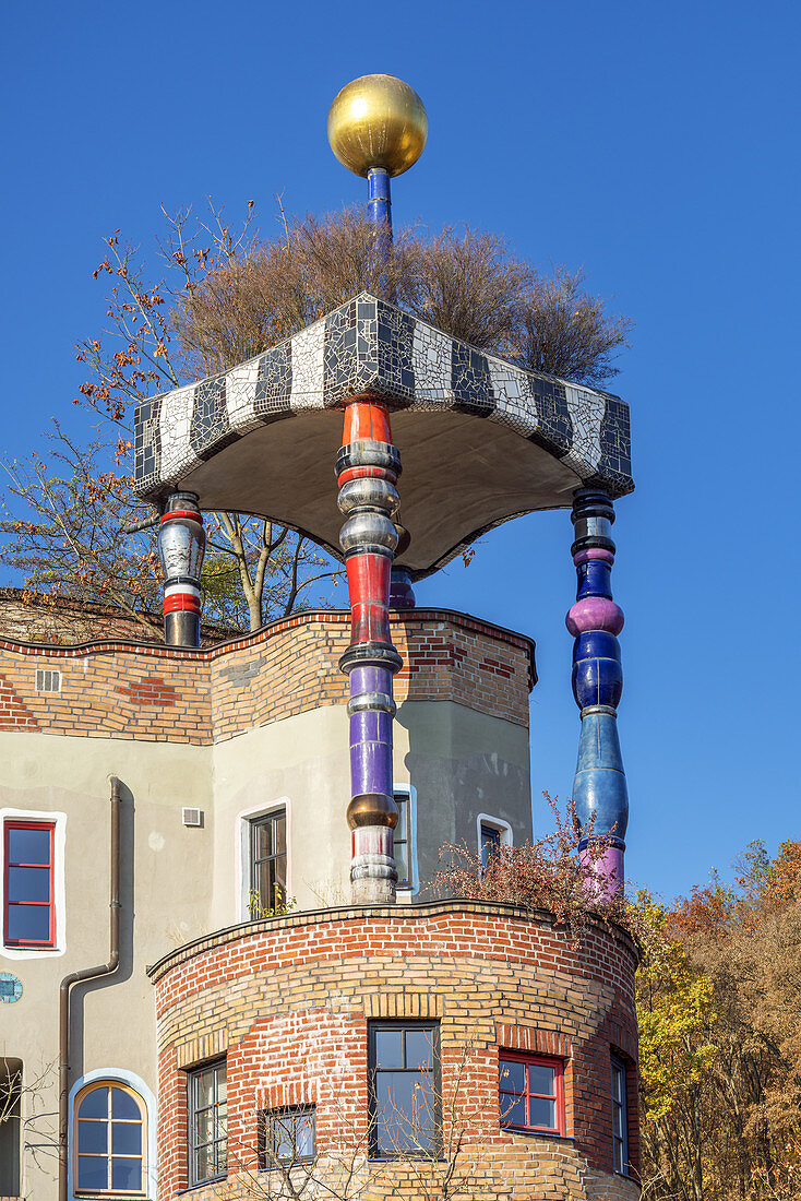 Hundertwasserhaus am Quellenpark in Bad Soden im Taunus, Main-Taunus-Kreis, Hessen